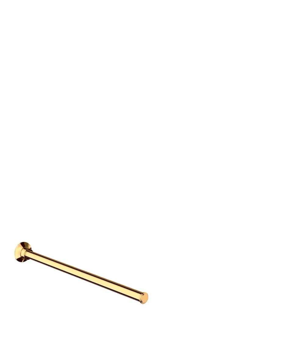 Handtuchhalter aus poliertem Gold mit schlichten Linien, montiert an der Wand. Design von AXOR, geeignet für Badezimmer- und Wellnessbereiche.
